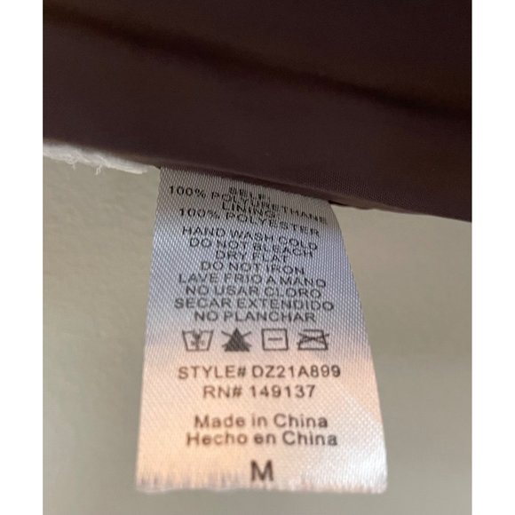 Altar'd State Chocolate Faux Leather Mini Skirt M - Picture 12 of 12